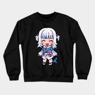 chibi happy shark girl Crewneck Sweatshirt